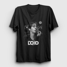 Presmono Unisex Siyah Sign Echo Kim Seok Jin Bts T-Shirt
