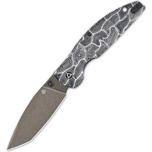 Qsp Turtle Punk | Siyah/beyaz G10 Sap | 14C28N Çelik Çakı | QS158-B2