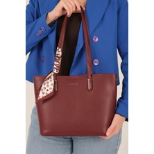 Silver & Polo Silver Polo Bordo - Bordo Cilt Kadın Omuz Çantası SP1238