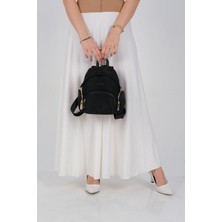 Silver & Polo SP1208 Kadın Sırt Çantası Saten Siyah