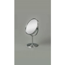Durukar Masaüstü Ayaklı 360° Dönebilen Ev, Ofis, Işyeri, Seyahat Için Mini Krom Büyüteçli Ayna 21X15