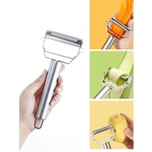 Soillium Çok Amaçlı Jülyen Soyucu Meyve Sebze Soyacak Salatalık Kabak Havuç Elma Soyacağı Çift Foksiyonlu