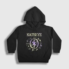 Presmono Unisex Çocuk Siyah Signs Gnarly K-Pop Katseye Kapüşonlu Sweatshirt