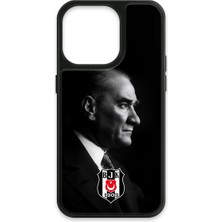 iPhone 14 Pro Uyumlu Beşiktaş Büyük Atatürk Cam Lisanslı Telefon Kılıfı