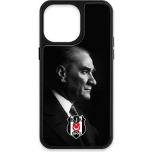 iPhone 14 Pro Max Uyumlu Beşiktaş Büyük Atatürk Cam Lisanslı Telefon Kılıfı