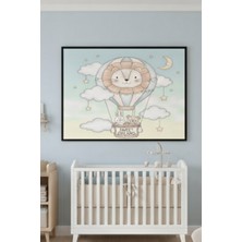 Safir Design Bebek Odası Tablo, Tatlı Rüyalar Temalı Hayvan Figürlü Çerçeveli Tablo, Çocuk Odası Tablo