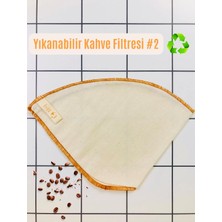 Braventa Collection Yofu Yoga And Food (2 Adet) Yıkanabilir, Kumaş, Organik Kahve Filtresi (No:2) AĞARTILMAMIŞ%100 Ham P