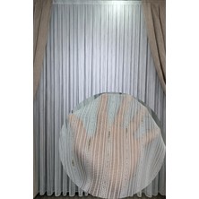 Özgün Perde Gold Sim Detaylı Çizgili Tül Perde – Modern Dikey Desen, Işık Geçirgen, Şık ve Zarif (1/3 Sık Pileli)