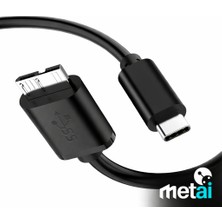 Metai Usb-C To Micro B 3.0 Hard Disk Kablosu – 1 Metre – 5gbps Yüksek Hızlı Veri Aktarımı – Type-C Harici HDD & SSD Bağlantı Kablosu (Wd, Seagate, Toshiba Uyumlu)