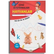 0-6 Yaş Yayınları Çizgi Alıştırmaları Hayvanlar