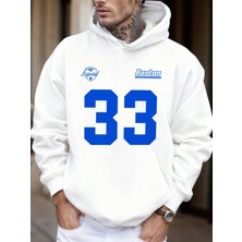 Legend Boston Number 33 Baskılı Polar Sonbahar Tişörtü Erkek Sokak Giyimi Tüm Maçlara Uygun S