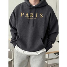 Paris Romantik Şehir Baskılı Erkek Rahat Günlük Sweatshirtler Spor Yumuşak Kapüşonlu Üstler S
