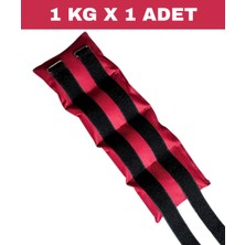 Jukon 1 kg x 1 Adet Toplam 1 kg El ve Ayak Bilek Ağırlığı Kas Güçlendirici Kum Ağırlık Torbası Bordo
