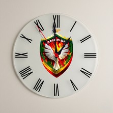 Zerya Amedspor Temalı Roma Rakamlı Duvar Saati - Amed Spor Saati