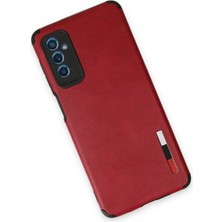 Olinea Newface Galaxy M52 5g Kılıf Loop Deri Silikon - Kırmızı