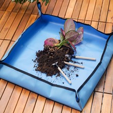 Hype Store Çiçek Saksı Toprağı Aktarımı Için Su Geçirmez Ped 65X65 cm 1 Adet Mavi