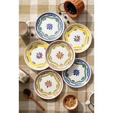 Bambum Moderna - 6'lı Porselen Pasta Tabağı Leo