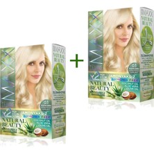 ModaSize 2 Paket Natural Beauty Amonyaksız Saç Boyası 0.1 Platin Sarısı