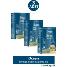 Ocean Omega 3 Balık Yağı 500 Mg 60 Kapsül 3 Adet Trigliserid Form İçerik Bilgisi