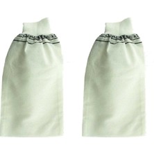 ModaSize 2 Adet Beyaz Banyo Hamam Kesesi Lastikli 25X17 cm