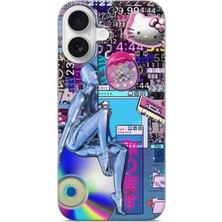 Lelia iPhone 16 Uyumlu Baskılı Şeffaf Telefon Kılıfı | Koleksiyon: Neondream District