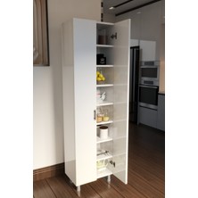 Makbulce Lale 2 Kapaklı 8 Raflı Çok Amaçlı Dolap