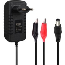 Weko 8.4 Volt - 1 Amper 5.5x2.5 Uçlu + Krokodil Aparatlı Yerli Üretim Akü Şarj Cihazı
