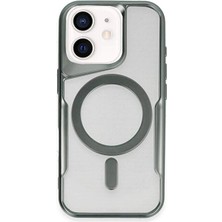 OEM iPhone 11 Kılıf Boyi Magsafe Silikon Kapak - YEŞIL-(5796) - VOANFD7607-6123