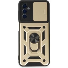 SHN Samsung Galaxy A14 4g Kılıf Pars Lens Yüzüklü Silikon - GOLD-(5796) - VOANFD7151-6470