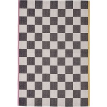 Hobiurun Büyük Halı, Beyaz-Siyah, 133X195 cm