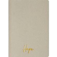 Kum Yayınevi Hope Defter - Keten Sert Kapak - Kareli 192 Sayfa – 15X21,3CM - Ekru