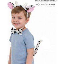 NW NessiWorld Inek Kostüm Aksesuar Seti 3 Lü - Taç Papyon Kuyruk