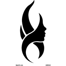 Airbrush Tattoo Tribal Yüz Yapışkanlı Stencil Süsleme ve Boyama Kalıbı