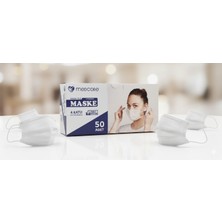 Medcore 4 Katlı Meldblown Telli Ultrasonik Lastikli Bakteriyel Filtreli 50'li Cerrahi Maske (4 Kutu)