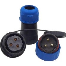 SD28 Su Geçirmez 3 Pin  Erkek-Dişi Yuvarlak 28 mm Konnektör