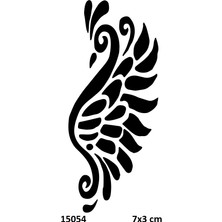 Airbrush Tattoo El Üstü Motif Yapışkanlı Stencil Süsleme ve Boyama Kalıbı Stencil Kalıp