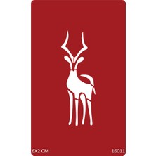 Airbrush Tattoo Nazlı Geyik Stencil Süsleme ve Boyama Kalıbı