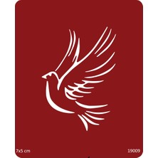 Airbrush Tattoo Barış Güvercini Stencil Süsleme ve Boyama Kalıbı