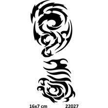 Airbrush Tattoo Tribal Kol Yapışkanlı Stencil Süsleme ve Boyama Kalıbı