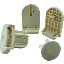 MorPerde 38 lik Stor Perde Jumbo Zincir Mekanizma ve Mandal Ayaklı Krem Plastik Takım