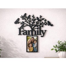 MisterionStudio Aile Ağacı Duvar Dekoru – Fotoğraf Çerçeveli Family Tasarım