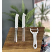 Solingen Soyacak ve 2'li Mikro Tirtıklı Doğrama Bıçağı (Beyaz)