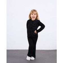 Miniko Kids Kız Çocuk Bayramlık Çiçek Detaylı Kaşkorse Taytlı Takım