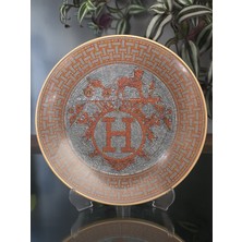 Konyax 2 Kişilik Pasta Tabağı Set Honey Turuncu
