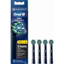 Hype Store Oral-B Cross Action X- Siyah Şarjlı Diş Fırçası Yedek Başlığı 4 Adet