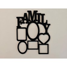 MisterionStudio Dekoratif Famıly Yazılı Duvar Çerçevesi