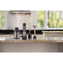 Hepta Collection + Decker BCKM1013KG-QW Kitchen Wand 3 Parça Şarjlı, Kablosuz El Blender Seti, Gri
