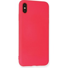 Starseven Newface Iphone Xs Kılıf Nano Içi Kadife Silikon - Koyu Pembe
