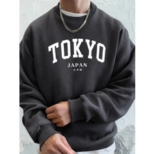 Tokyo Japonya Mektup Baskılı Kapüşonlu Üstler Erkek Yumuşak Moda Giysileri Spor Polar Sokak G