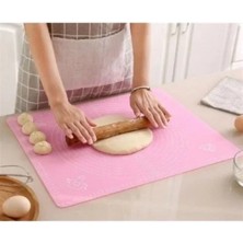 Marsilyan Büyük Boy Silikon Hamur Açma Matı 50x40 Cm Hamur Açma Matı Ölçekli